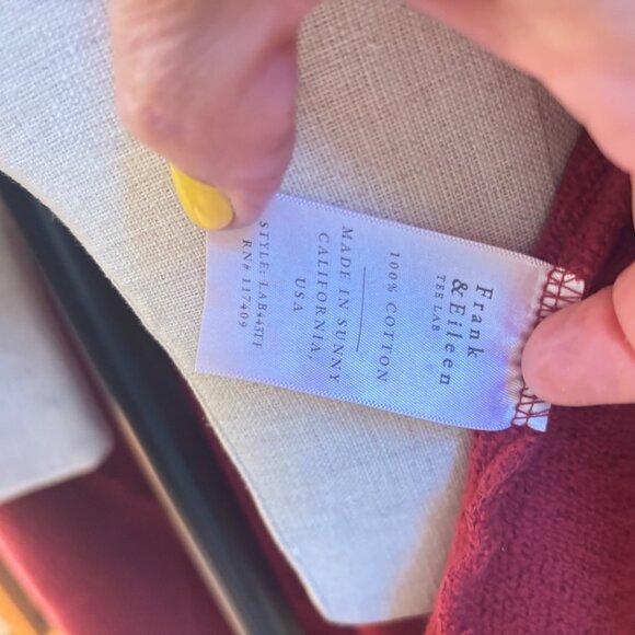 NWOT FRANK & EILEEN Willa Triple Fleece Wrap Dress Cranberry Size Medium - Picture 5 of 6